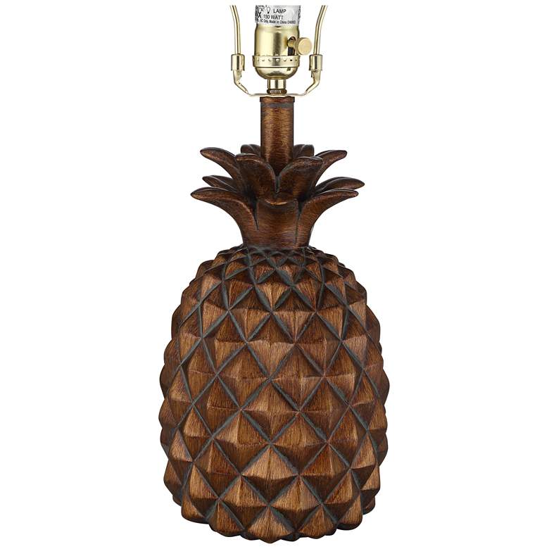 Image 5 Regency Hill Paget 23 3/4" Brown Pineapple Accent Table Lamp more views