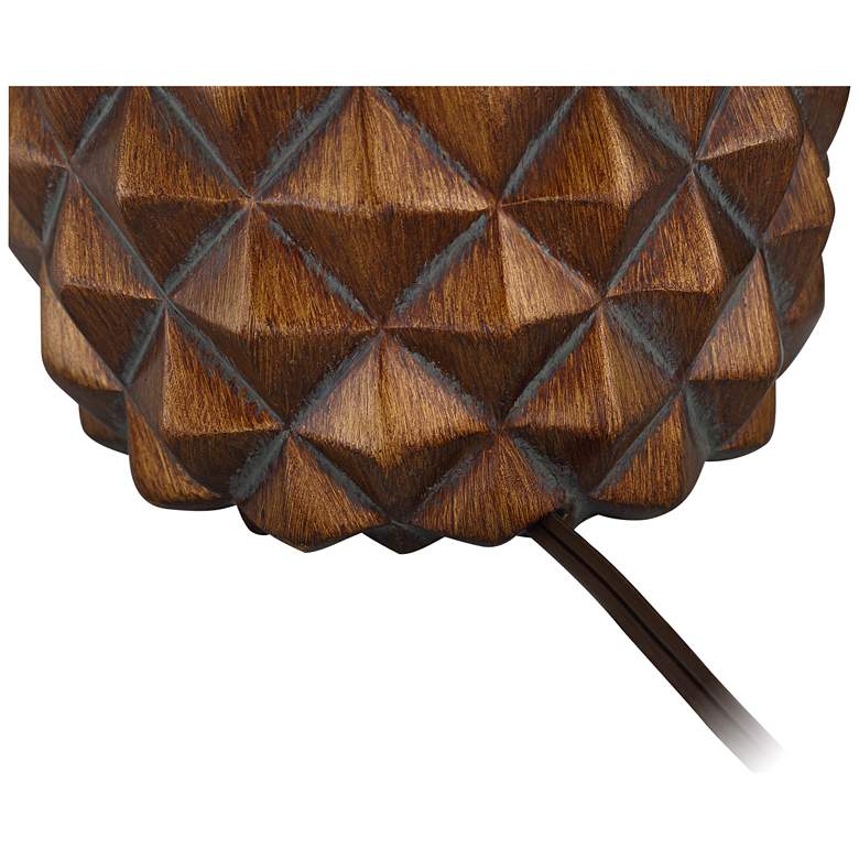 Image 6 Regency Hill Paget 23 3/4" Brown Pineapple Accent Table Lamp more views