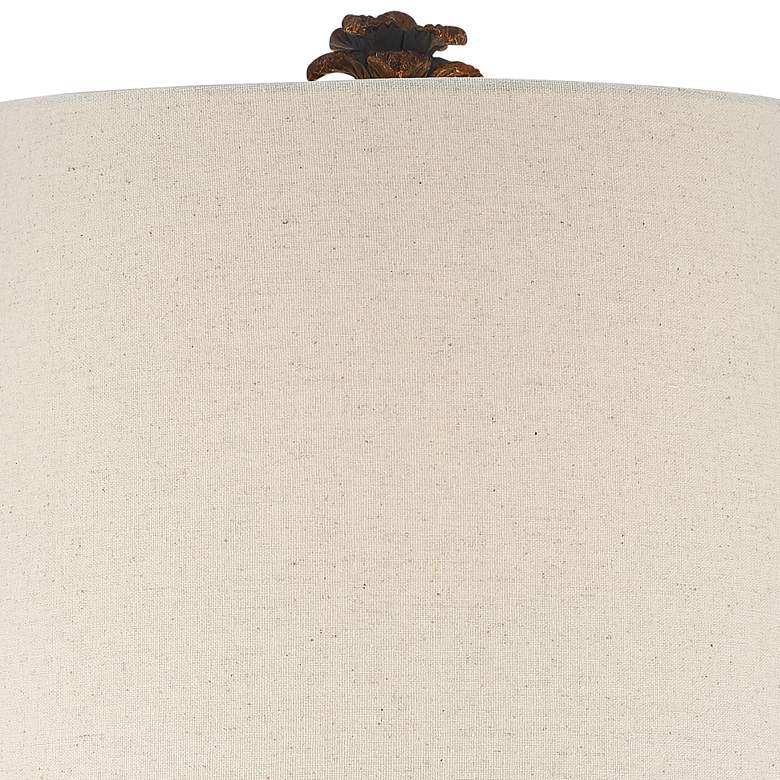 Image 7 Regency Hill Paget 23 3/4" Brown Pineapple Accent Table Lamp more views