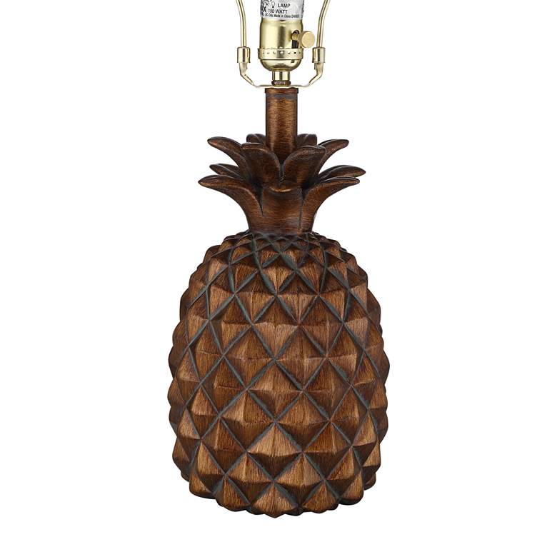 Image 5 Regency Hill Paget 23 3/4" Brown Pineapple Accent Table Lamps Set of 2 more views