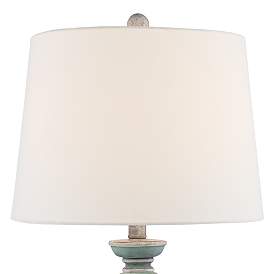 Image3 of Regency Hill Patsy 26.5" Blue-Gray Table Lamps Set of 2 with Dimmers more views