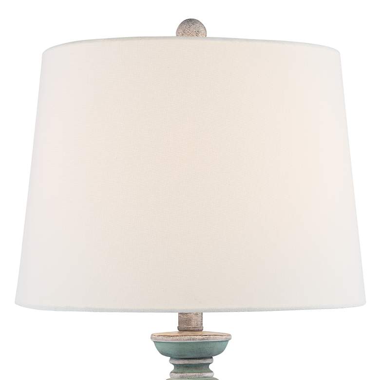 Image 3 Regency Hill Patsy 26.5" Blue-Gray Table Lamps Set of 2 with Dimmers more views