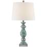 Regency Hill Patsy 26.5" Blue-Gray Table Lamps Set of 2 with Dimmers