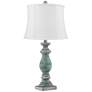6_Regency Hill Patsy 26 1/2" Blue-Gray Washed White Shade Lamps Set of 2 more views