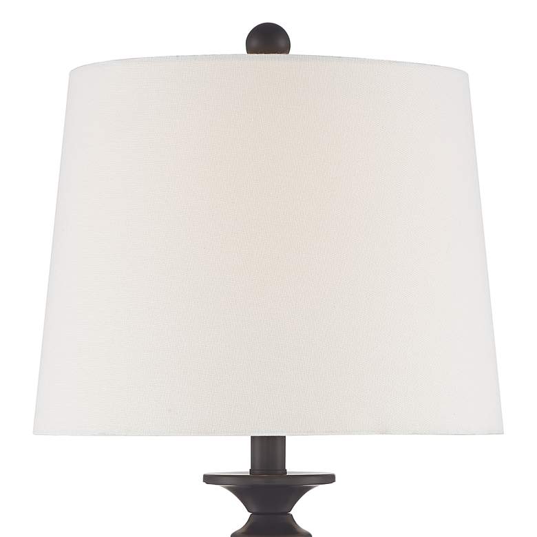 Image 3 Regency Hill Percy 26" Dark Bronze Metal Table Lamps Set of 2 more views
