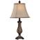 Regency Hill Petite Vase 25" High Old Oak Table Lamp