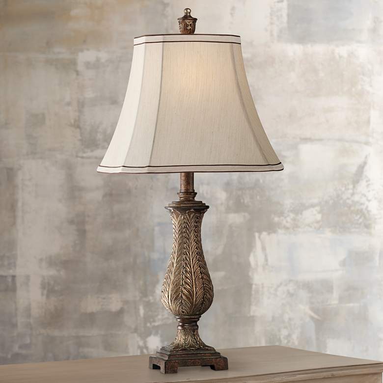 Image 1 Regency Hill Petite Vase 25" High Old Oak Table Lamp