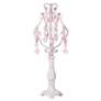 Regency Hill Pink Droplet 19 1/2" White Mini Chandelier Accent Lamp