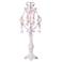 Regency Hill Pink Droplet 19 1/2" White Mini Chandelier Accent Lamp