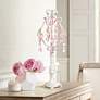 Regency Hill Pink Droplet 19 1/2" White Mini Chandelier Accent Lamp