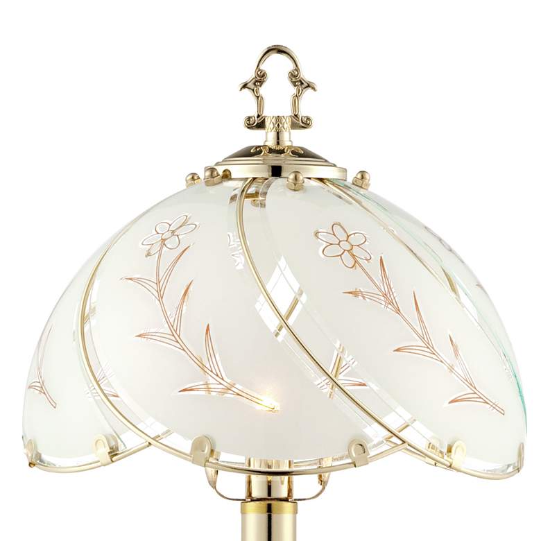 Image 3 Regency Hill Polished Brass 15" High Touch Accent Table Lamps Set of 2 more views