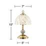 7_Regency Hill Polished Brass 15" High Touch Accent Table Lamps Set of 2 more views