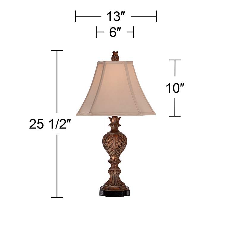 Image 6 Regency Hill Regio 25 1/2" Acanthus Leaf Traditional Table Lamp more views