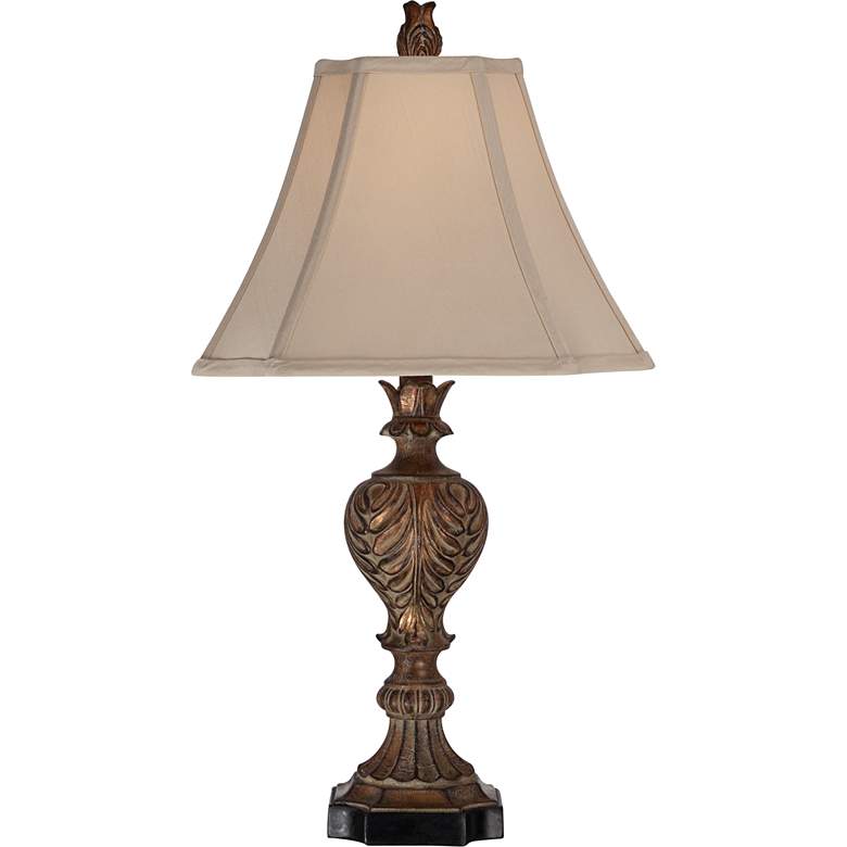 Image 2 Regency Hill Regio 25 1/2 inch Carved Faux Wood Traditional Lamps Set of 2 more views