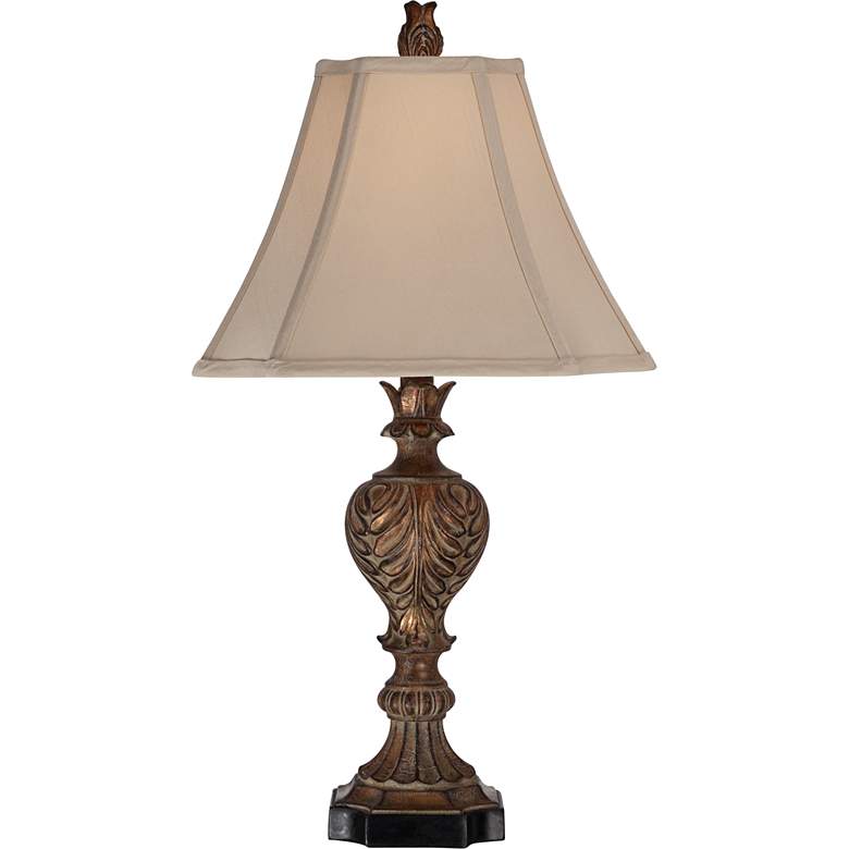 Image 2 Regency Hill Regio 25 1/2" Carved Faux Wood Traditional Lamps Set of 2 more views