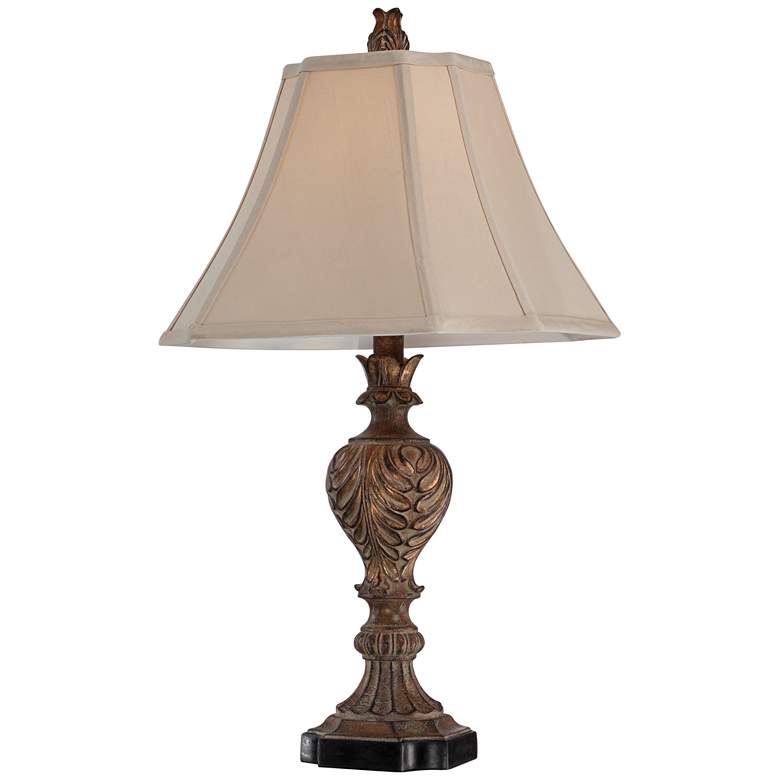 Image 3 Regency Hill Regio 25 1/2" Carved Faux Wood Traditional Lamps Set of 2 more views