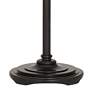 Regency Hill Restoration Bronze 70" Amber Glass Torchiere Floor Lamp