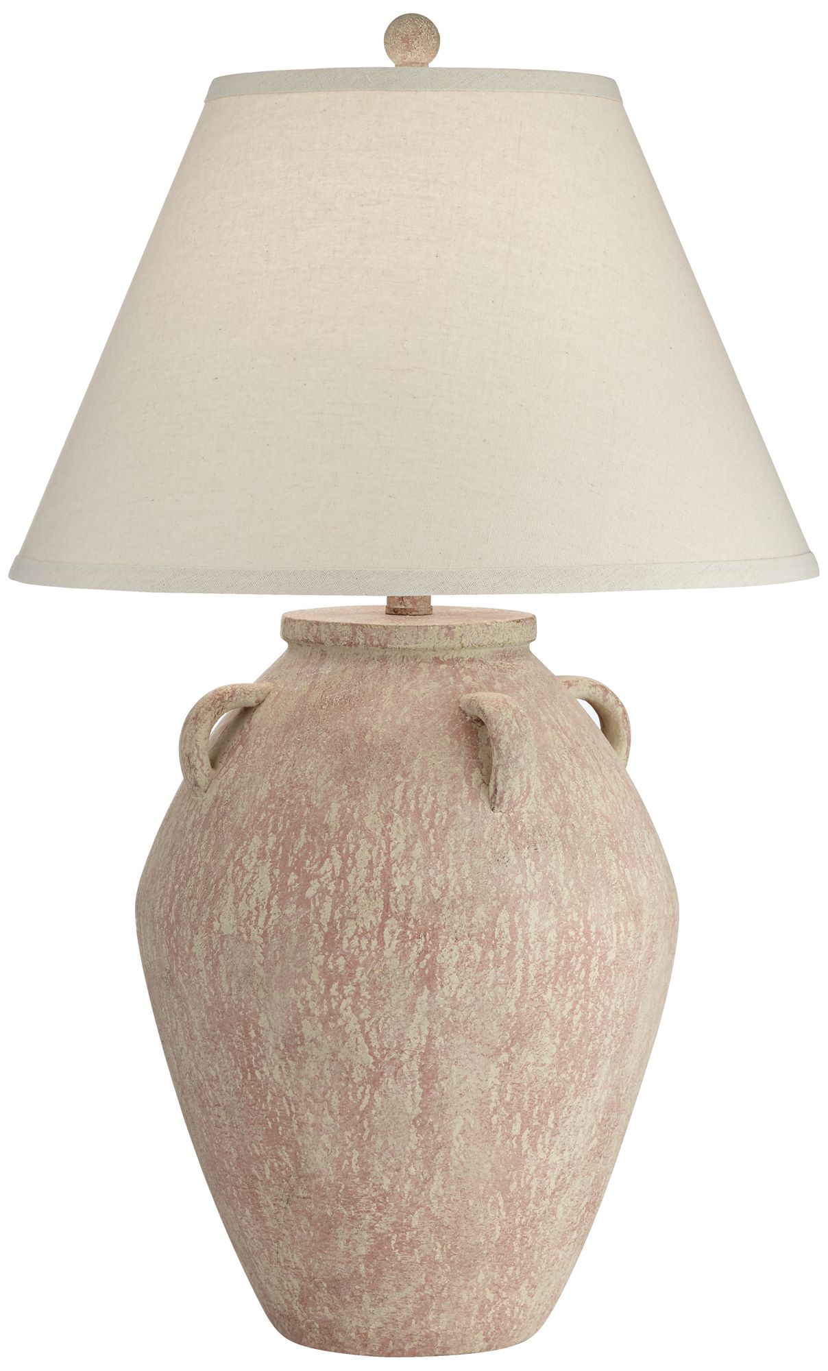 Regency Hill Ria 28 1/2" Blush Terracotta Handle Jar Table Lamp