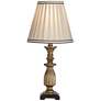 Regency Hill Ribbed 18" High Antique Gold with Pleat Shade Accent Lamp in scene