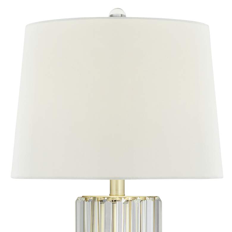 Image 5 Regency Hill Rivera 27 3/4 inch Gold Glass Rod Table Lamp with Night Light more views