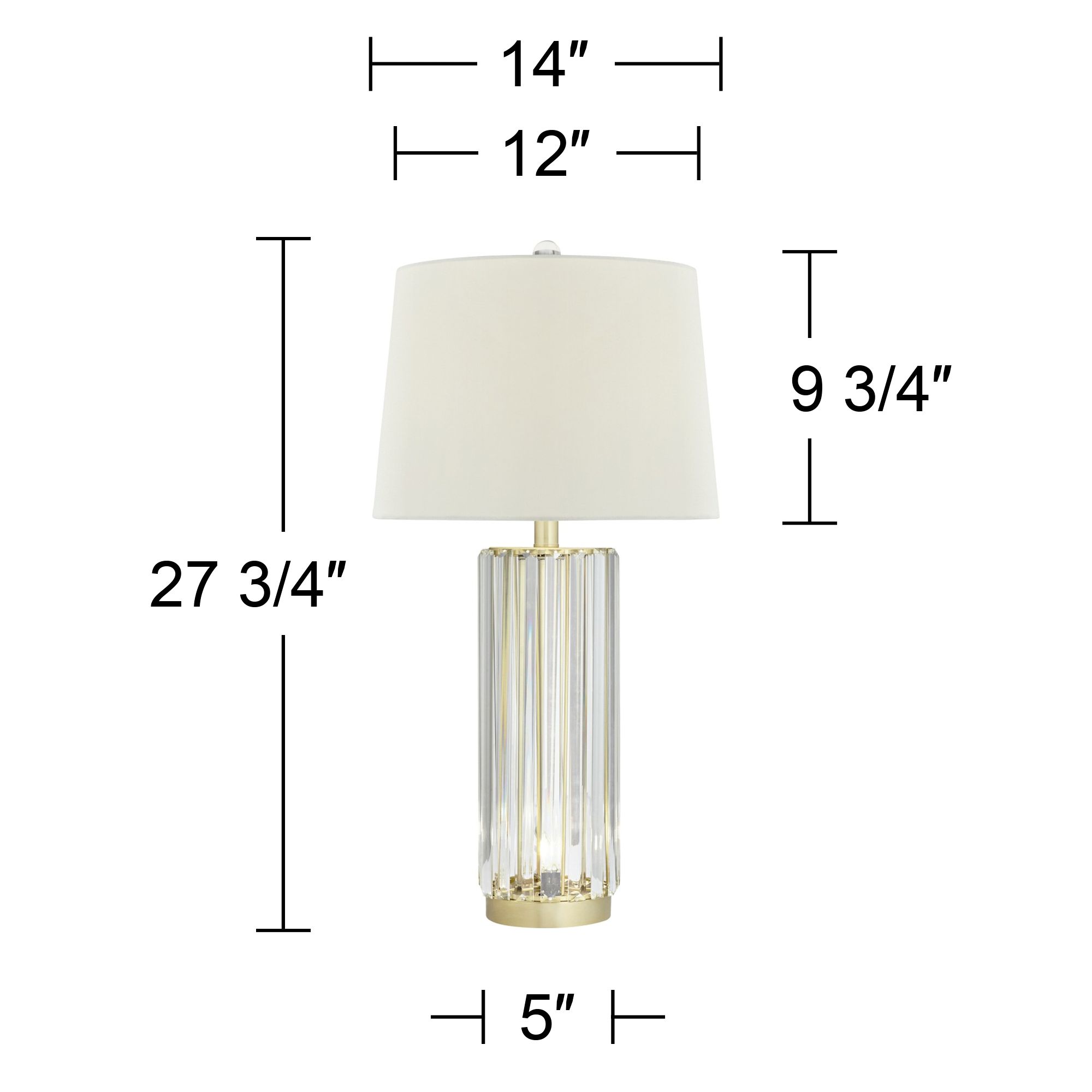 Watch A Video About the Regency Hill Rivera Gold Glass Rod Table Lamp with Night Light