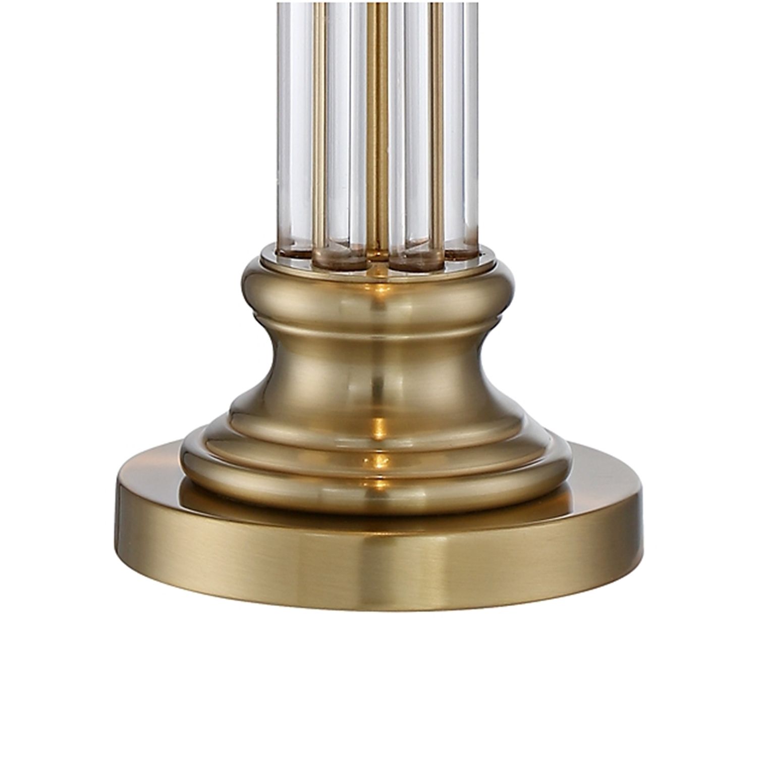 Image 6 Regency Hill Rolland 30" Brass and Crystal Lamp with Dimmer more views