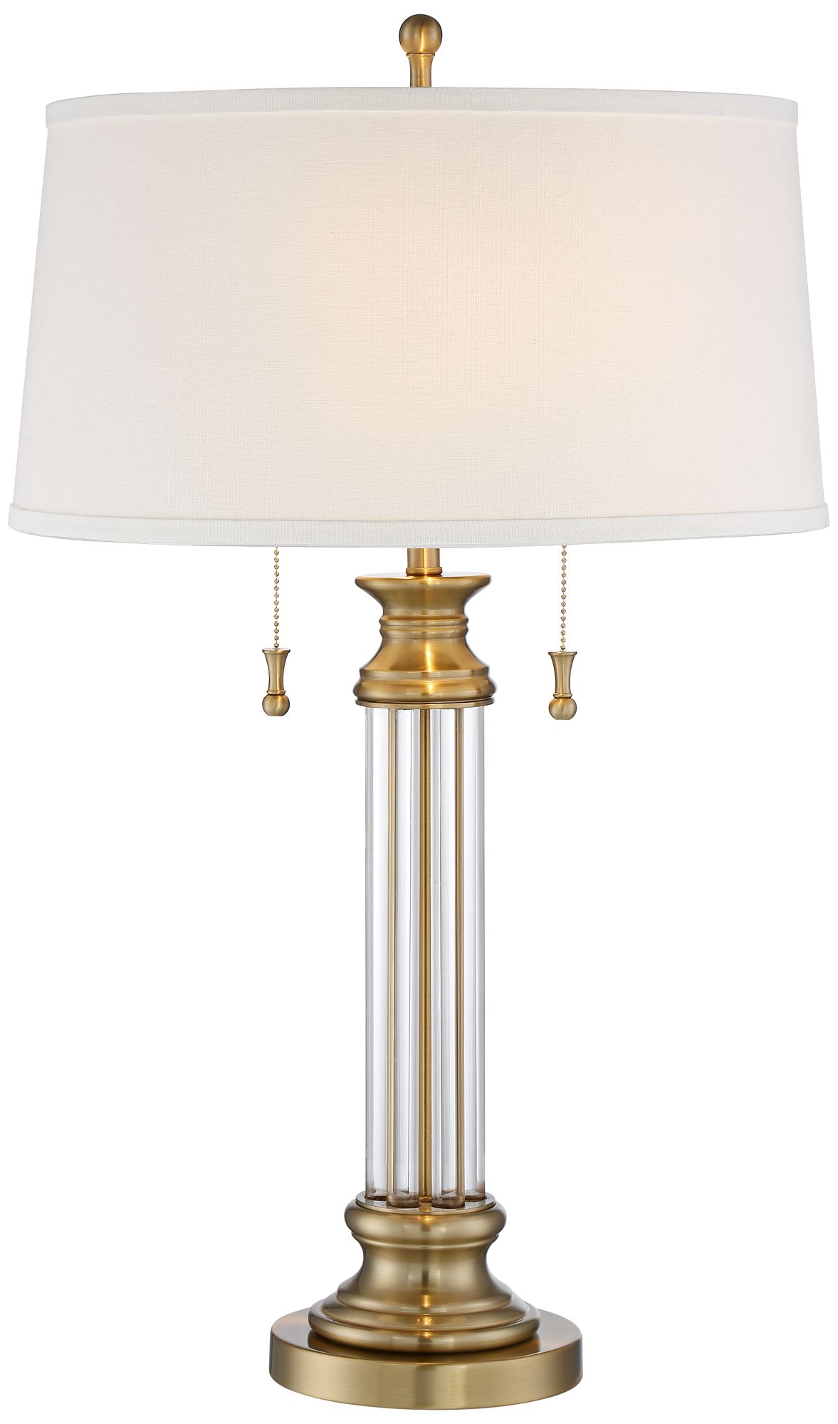 Regency Hill Rolland 30" Crystal Lamp with USB Dimmer