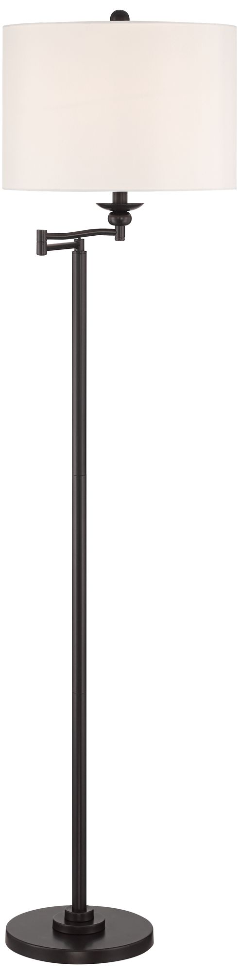 Image 2 Regency Hill Romero 61 1/2" High Bronze Swing Arm Floor Lamp