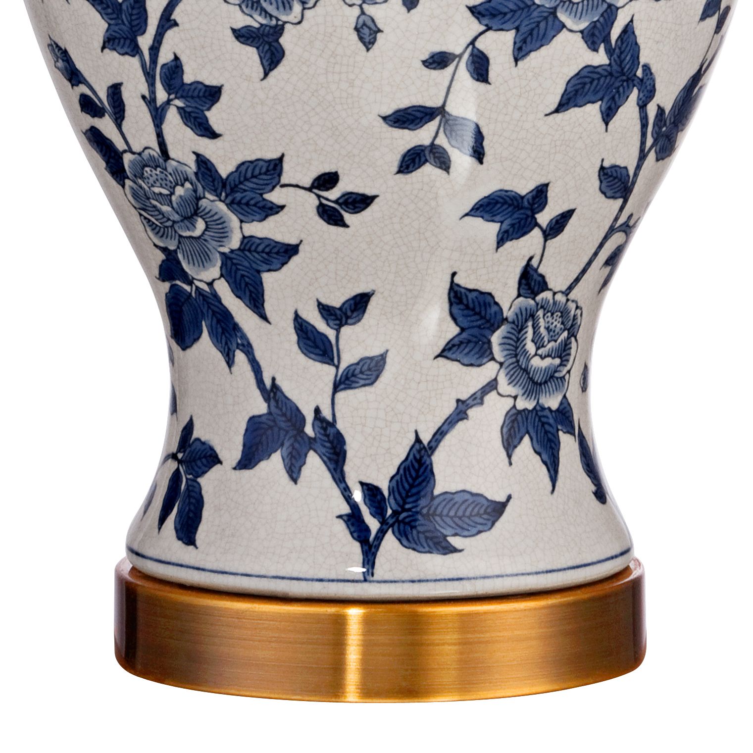 Image 6 Regency Hill Rose Vine 25" Blue White Ceramic Temple Jar Table Lamp more views