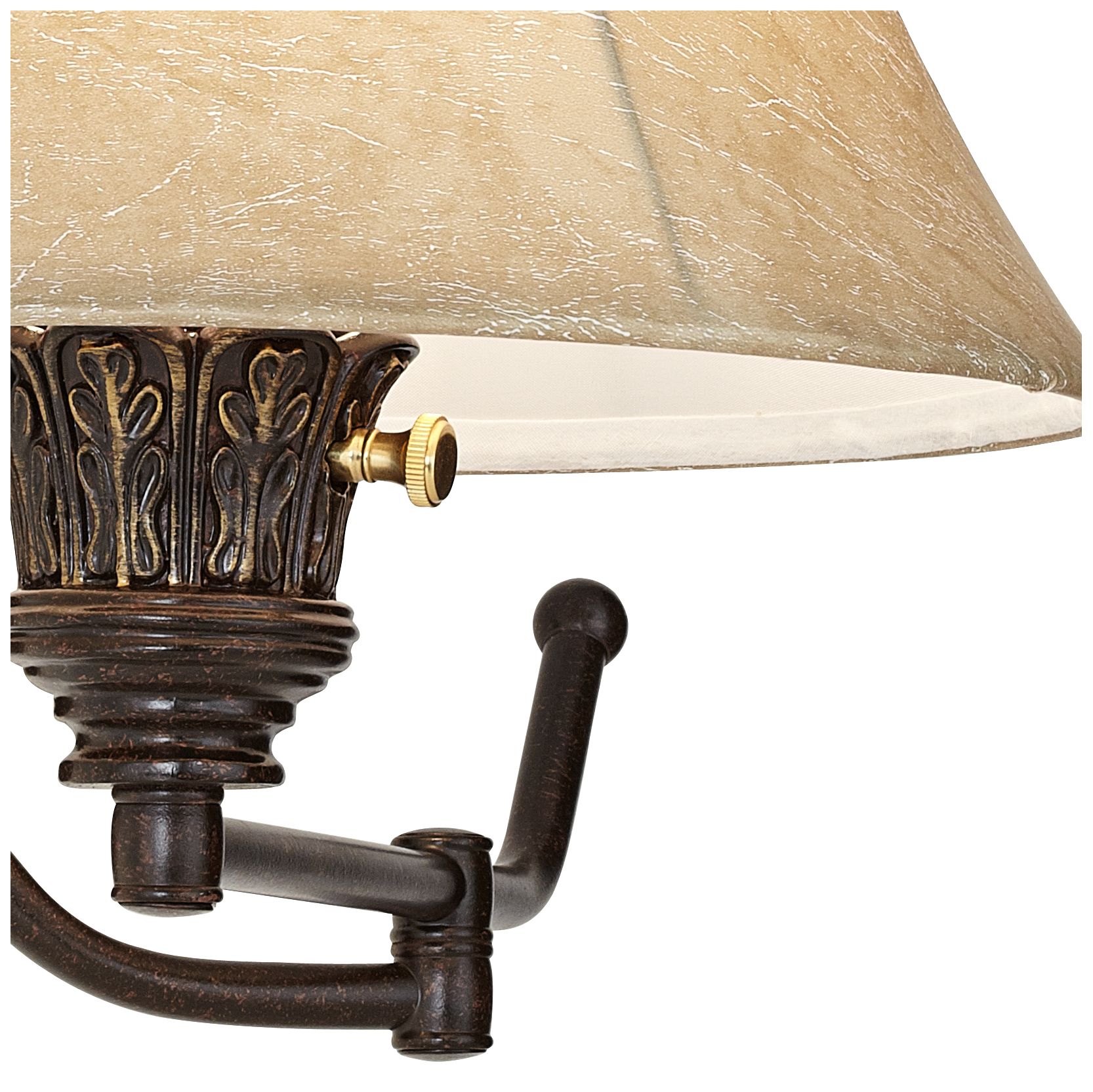 Image 5 Regency Hill Rosslyn Bronze Plug-In Swing Arm Wall Lamps Set of 2 more views