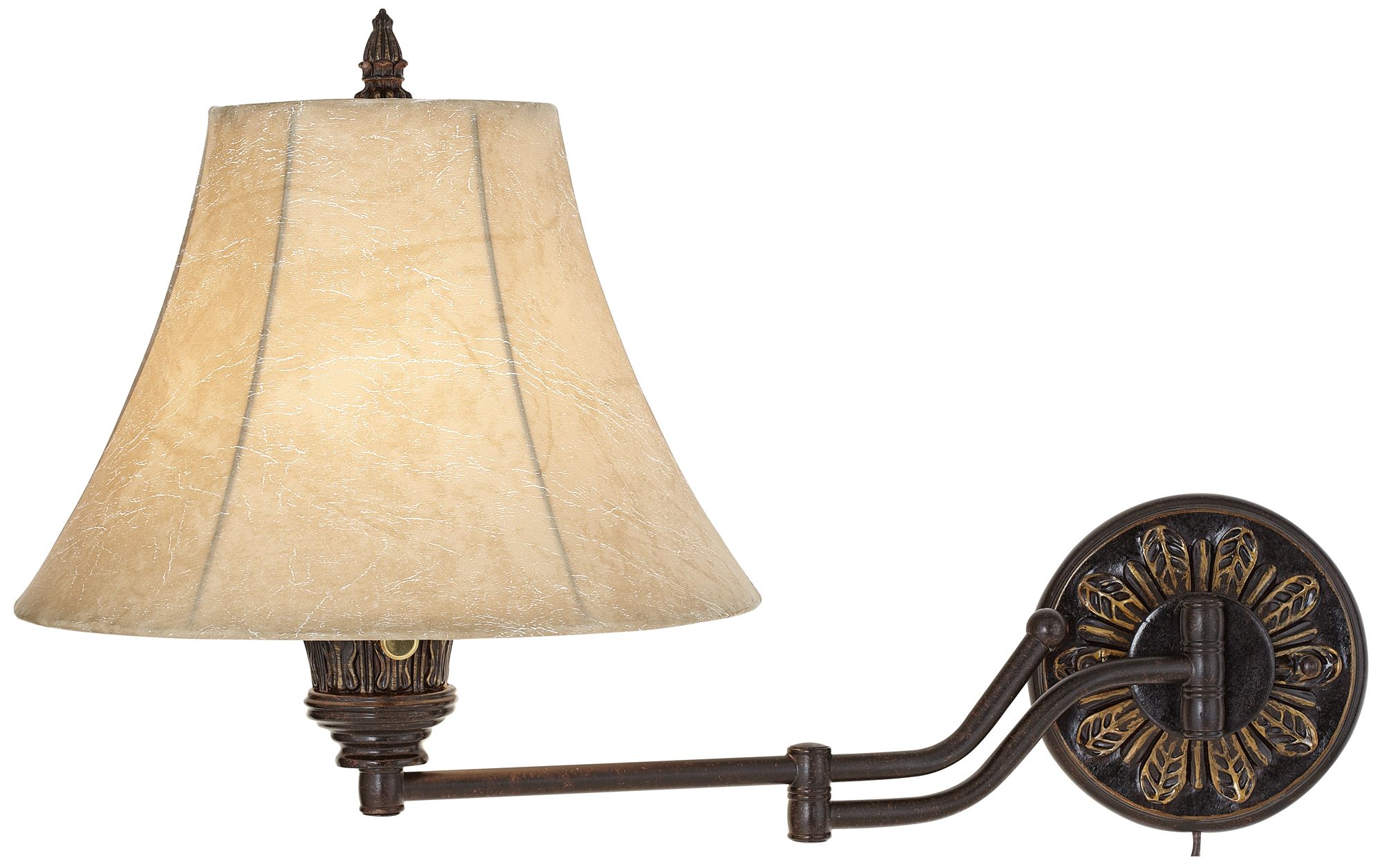 Image 7 Regency Hill Rosslyn Bronze Plug-In Swing Arm Wall Lamps Set of 2 more views