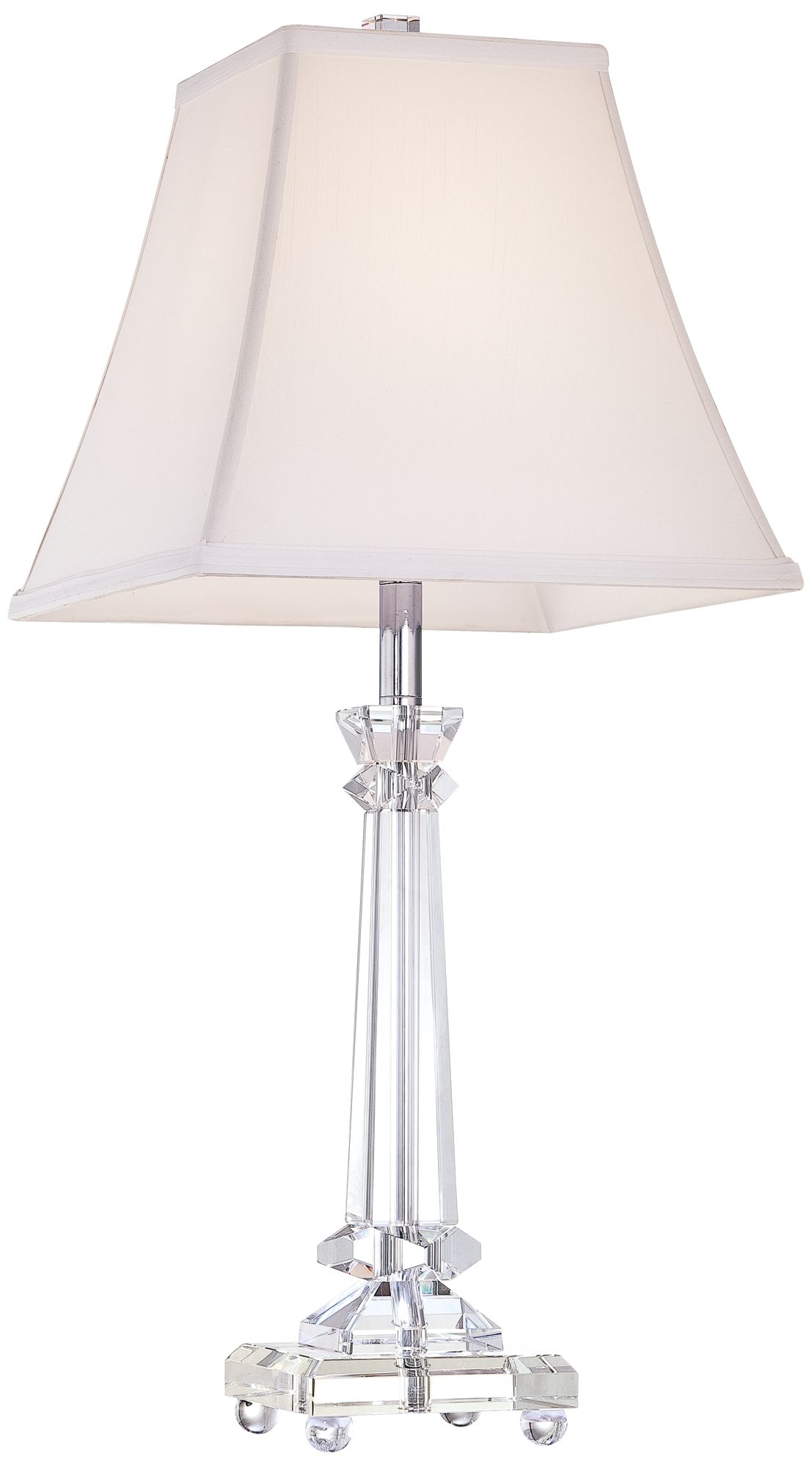 Image 6 Regency Hill Sannes 25" Crystal Column Table Lamps Set of 2 more views
