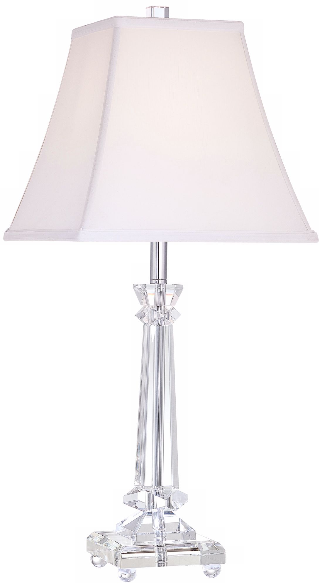 Image 2 Regency Hill Sannes 25" Tapered Glass Column Table Lamp