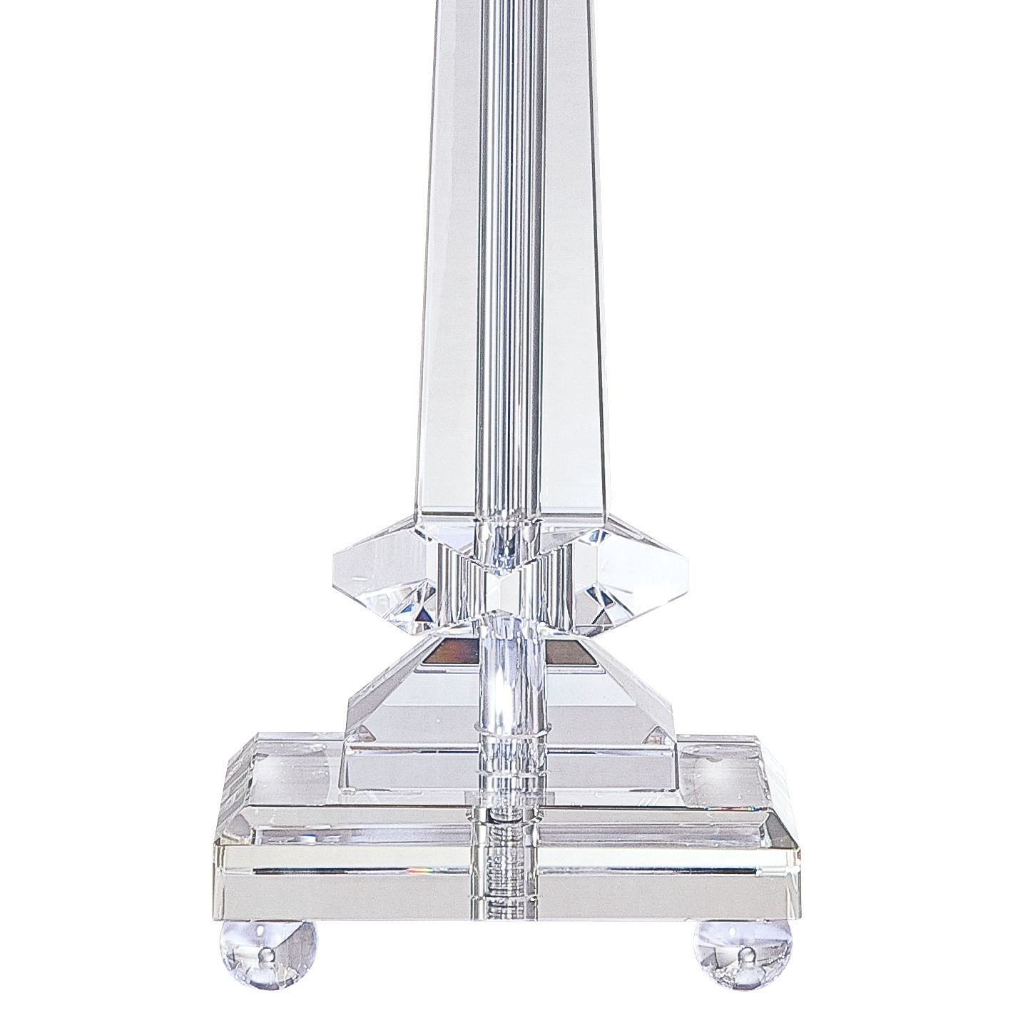Image 4 Regency Hill Sannes 25" Tapered Glass Column Table Lamp more views
