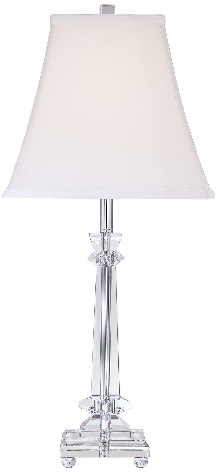 Image 5 Regency Hill Sannes 25" Tapered Glass Column Table Lamp more views