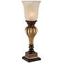 Regency Hill Sattley 23 1/4" Gold Alabaster Glass Accent Console Lamp in scene