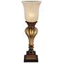 Regency Hill Sattley 23 1/4" Gold Alabaster Glass Accent Console Lamp in scene