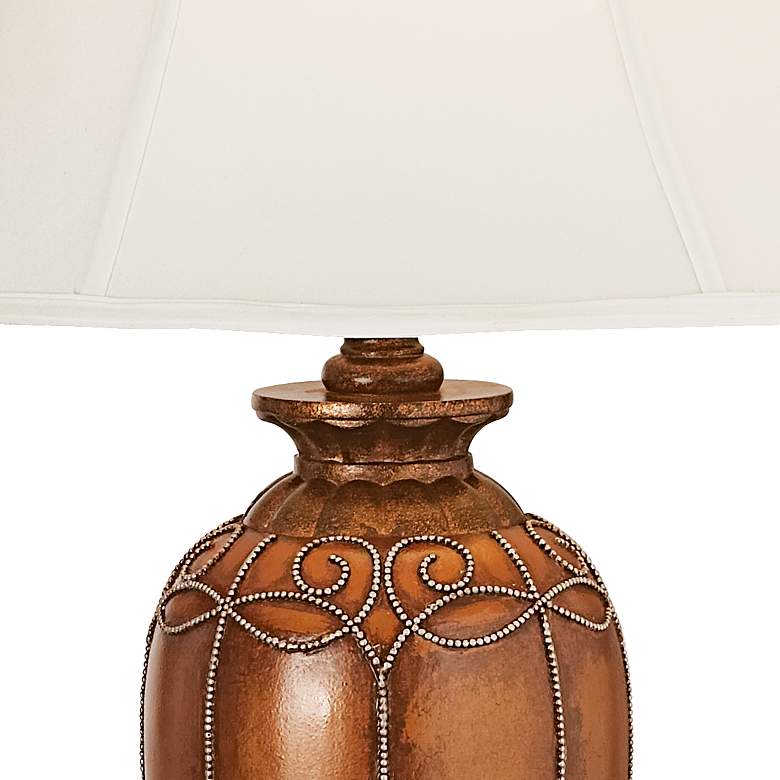 Image 3 Regency Hill Scalloped 34 1/4" Traditional Lamp with Charging Outlet more views