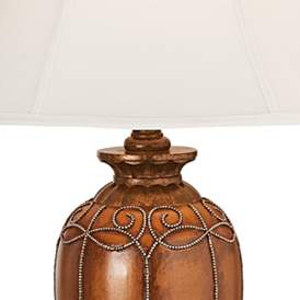 Image3 of Regency Hill Scalloped 34 1/4" Traditional Lamp with Charging Outlet more views