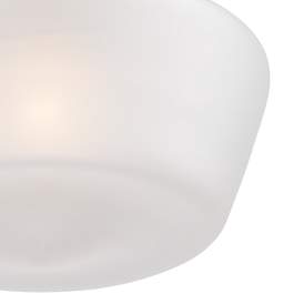 Image3 of Regency Hill Schoolhouse 12" Wide Bronze White Glass Ceiling Light more views
