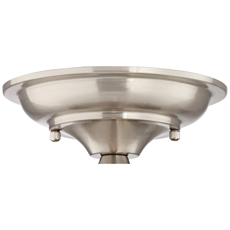 Image 3 Regency Hill Schoolhouse Floating 12 inch Nickel Clear Glass Ceiling Light more views
