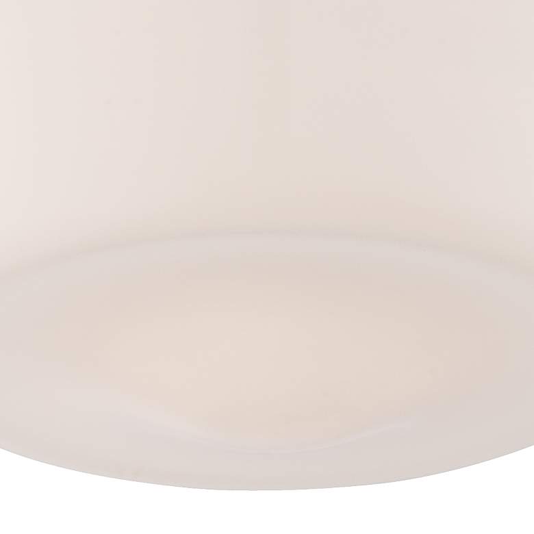 Image 3 Regency Hill Schoolhouse Floating 12" Wide Nickel Opaque Ceiling Light more views