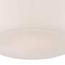 3_Regency Hill Schoolhouse Floating 12" Wide Nickel Opaque Ceiling Light more views