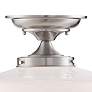 4_Regency Hill Schoolhouse Floating 12" Wide Nickel Opaque Ceiling Light more views