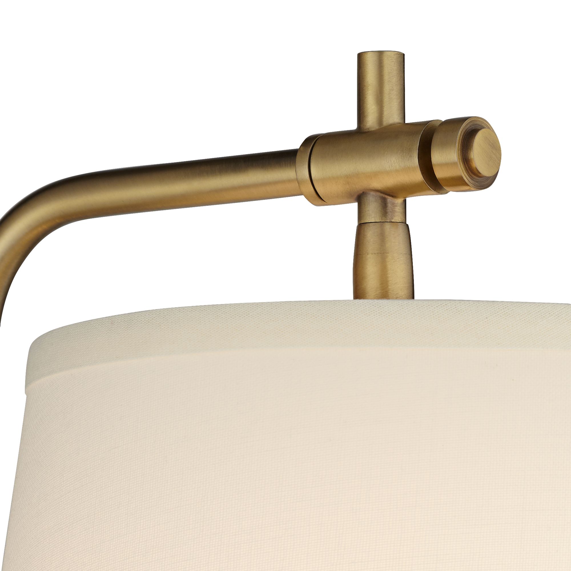 Image 3 Regency Hill Seline Warm Gold Adjustable Plug-In Wall Lamp with Dimmer more views