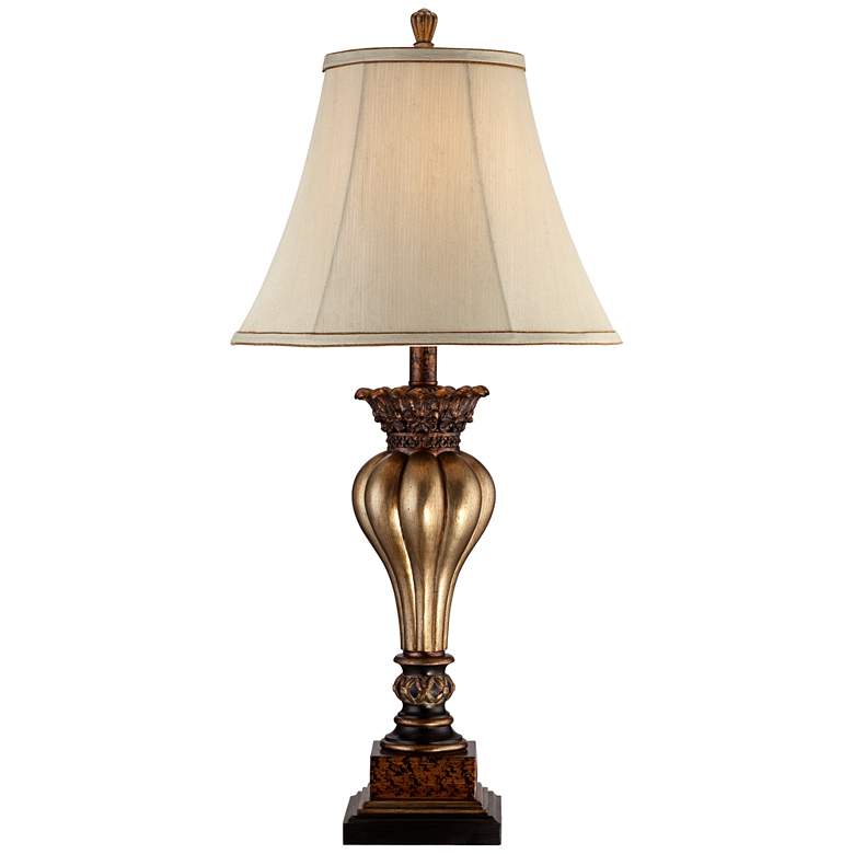 Image 7 Regency Hill Senardo 30 inch High Gold Floral Vase Table Lamps Set of 2 more views