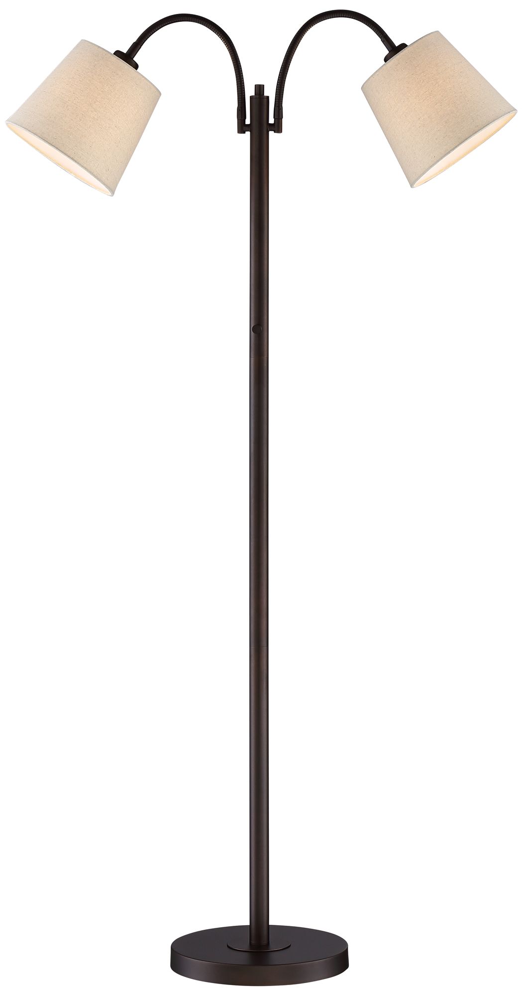 Image 3 Regency Hill Seneca 56" High Bronze Twin Arm Gooseneck Floor Lamp
