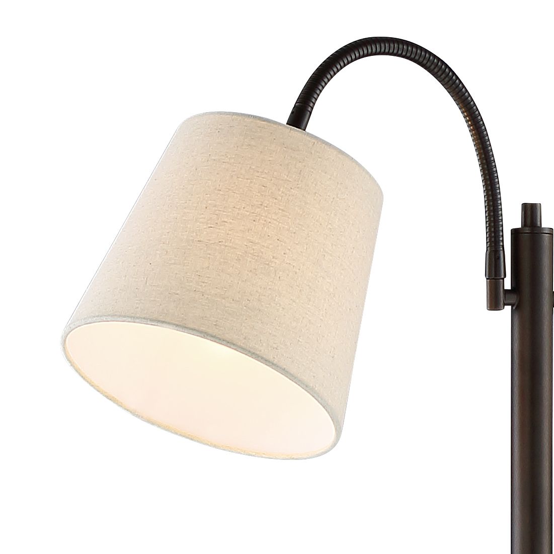 Image 5 Regency Hill Seneca 56" High Bronze Twin Arm Gooseneck Floor Lamp more views