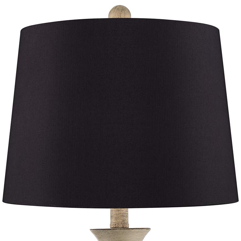 Image 2 Regency Hill Serena 27 1/2" Black Shade Faux Wood Lamps Set of 2 more views