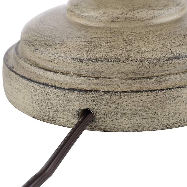 Image 5 Regency Hill Serena 27 1/2" Burlap Linen Faux Wood Lamps Set of 2 more views